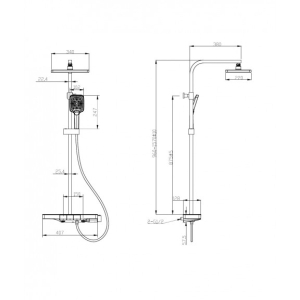 ТРЪБНО ОКАЧВ.+СМЕСИТЕЛ С ТЕРМ.MAJESTIC 6703MB
