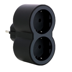 LGR АДАПТЕР 694517 2X ШУКО ПРАВ ЧЕРНО/СИВ